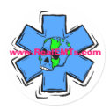Star of life skull  Sticker