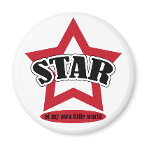 Star of my own little world magnets