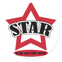 Star of my own little world stickers