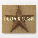 star on wood, Cora's Desk mousepads by cnordby star on wood, Cora's Desk mousepads