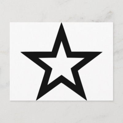 star outline tattoo. Star outline post card by
