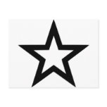 Star outline post card