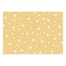 Star Pattern in White and Non-metallic Gold Color. Business Card Template