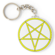 Star Pentagram Five 5 Pointed Symbol Classic Comic Keychain