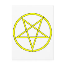 Star Pentagram Five 5 Pointed Symbol Classic Comic Postcards