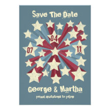 Star Pop Custom Save The Date Announcements
