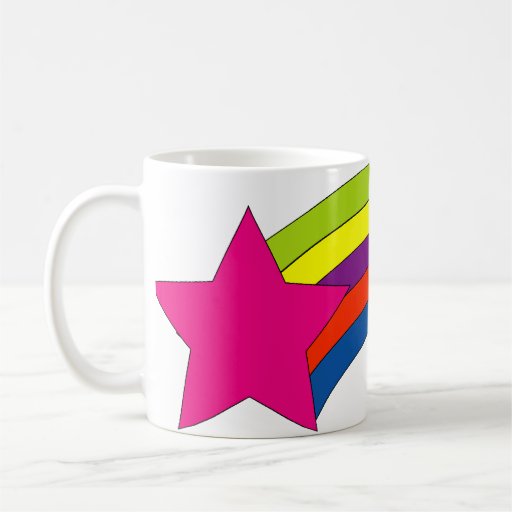 star rainbow coffee mug