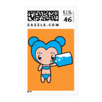 Star Sign Character - Aquarius postage by onnoillustration Star Sign Character - Aquarius postage