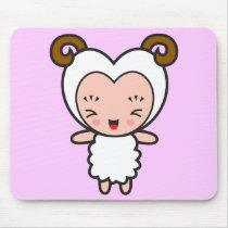 Star Sign Character - Aries mousepads by onnoillustration Star Sign Character - Aries mousepads