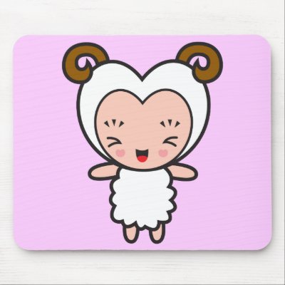 Star Sign Character - Aries Mouse Pads by onnoillustration