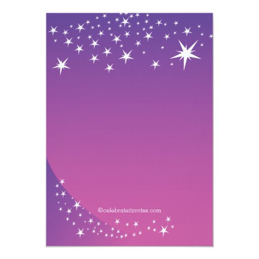 Star Sleepover Party Birthday Party Invitations