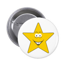Star Smiley Face Button