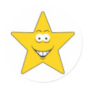 Star Smiley Face stickers