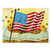 Star Spangled Banner American Flag Postcard postcards