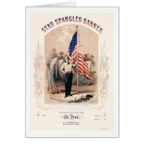 Star Spangled Banner Lithograph by P.S. Duval 1861 cards