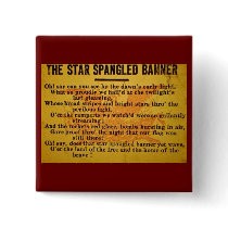 Star Spangled Banner Magic Lantern Slide Pinback Button