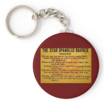 Star Spangled Banner Magic Lantern Slide Key Chain