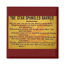 Star Spangled Banner Magic Lantern Slide Refrigerator Magnets