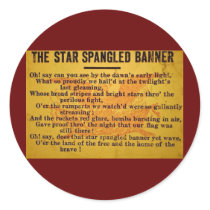 Star Spangled Banner Magic Lantern Slide Round Stickers