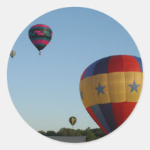 Star spangled flying machines, xlta round sticker