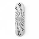 Star Spiral: Black Stars: Skateboard by spiritswitchboard Star Spiral: Black Stars: Skateboard