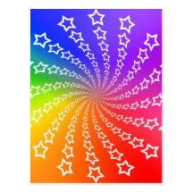 Star Spiral & Color Wheel: Post Card