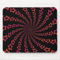 Star Spiral: Orange & Pink: Custom Mousepad