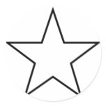 Star Round Stickers
