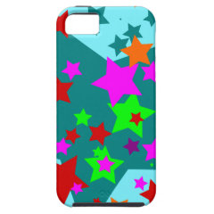 Star Struck Fun Stars Teal Red Pink Lime Orange iPhone 5 Cover