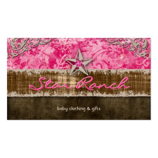 Star Suede Business Card Baby Pink H