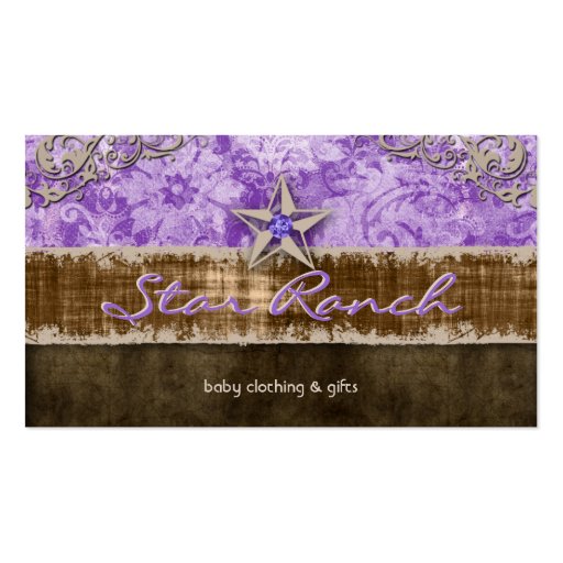 Star Suede Business Card Baby Purple H