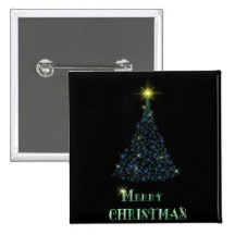 Star Tree Pinback Buttons