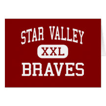 Star Valley - Braves - High School - Afton Wyoming Greeting Cards
