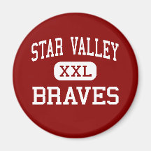 Star Valley - Braves - High School - Afton Wyoming Fridge Magnets