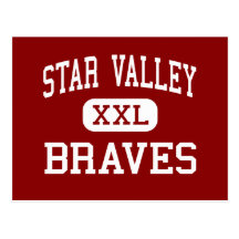 Star Valley - Braves - High School - Afton Wyoming Postcard