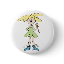 Star Wand Girl Button