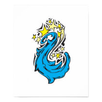 star waves tattoo design posters