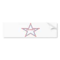 Star with New Mexico in it. Bumper Stickers