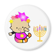 StarBaby with Menorah Magnet magnet