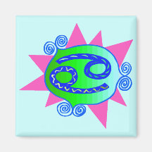 Starburst Cancer Refrigerator Magnet