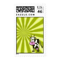 Starburst Cow Postage Stamps