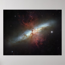 Starburst galaxy M82 Posters