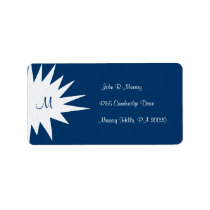 Starburst Monogram Avery Label