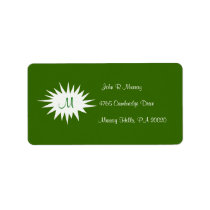 Starburst Monogram Avery Label