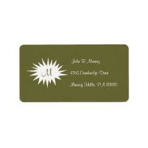 Starburst Monogram Avery Label