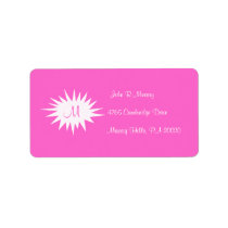 Starburst Monogram Avery Label