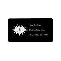 Starburst Monogram Avery Label