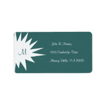 Starburst Monogram Avery Label