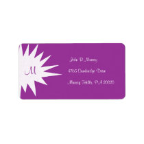 Starburst Monogram Avery Label