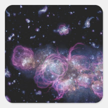 Starburst Stellar Fireworks Finale Outer Space Square Sticker